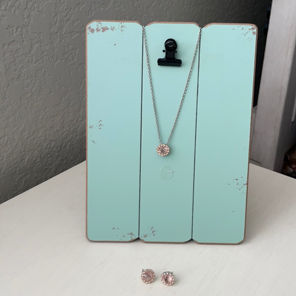 Silver Brighten necklace and earrings set
